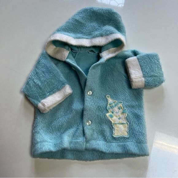 Vintage Handmade MCM 1950s 1960s Fuzzy Hooded Clown Circus Embroidered Jacket - Picture 2 of 10